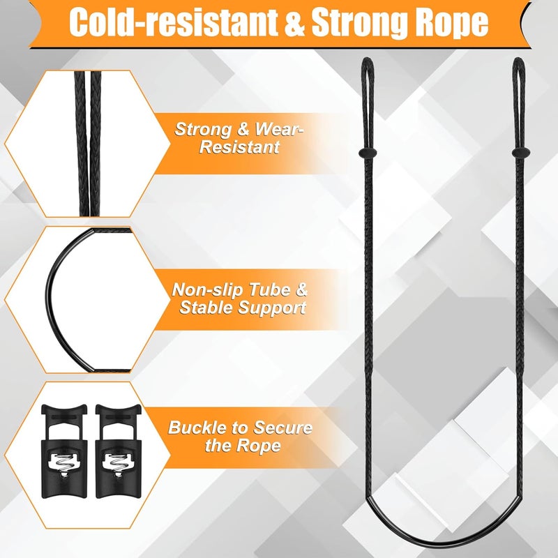 Anglekai Single Step Climbing Stick Aider, 1PCS Single Tree Step Climbing Aider for Hunting Outdoor, Hand-Braided Rope Ladder for Tree Stand with 2 Adjustable Hook (1) - Image 3